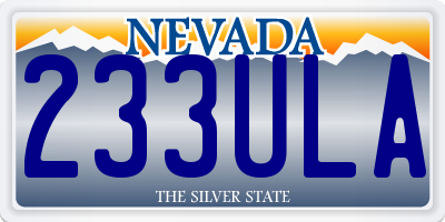 NV license plate 233ULA