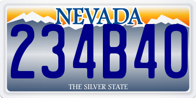 NV license plate 234B40