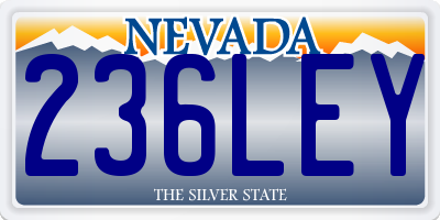 NV license plate 236LEY