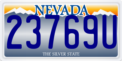 NV license plate 23769U