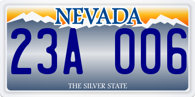 NV license plate 23A006