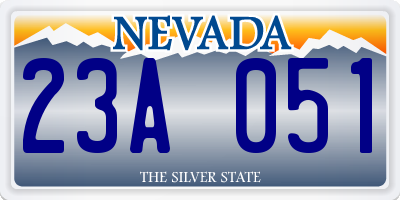 NV license plate 23A051