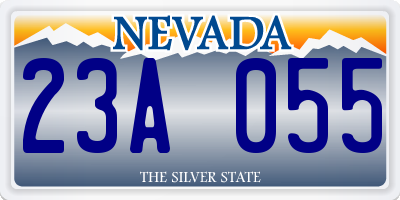 NV license plate 23A055