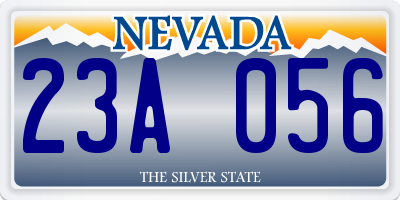 NV license plate 23A056
