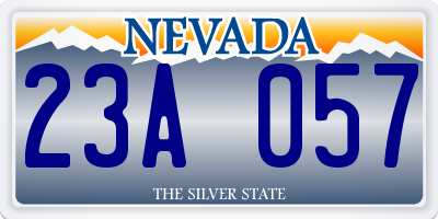 NV license plate 23A057