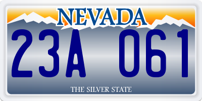 NV license plate 23A061