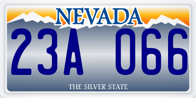 NV license plate 23A066