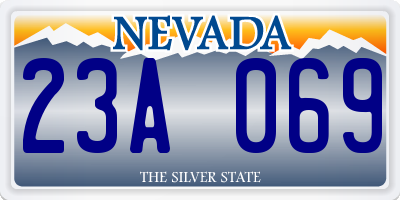 NV license plate 23A069