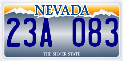 NV license plate 23A083