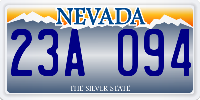 NV license plate 23A094