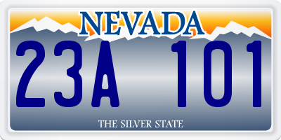 NV license plate 23A101