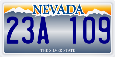 NV license plate 23A109