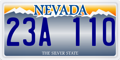 NV license plate 23A110