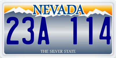 NV license plate 23A114