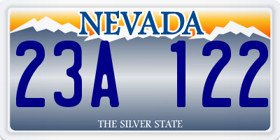 NV license plate 23A122