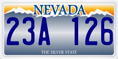 NV license plate 23A126