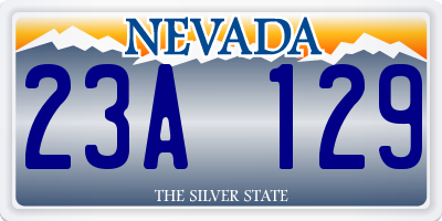 NV license plate 23A129
