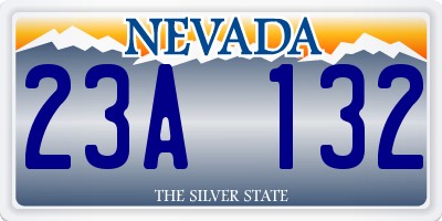 NV license plate 23A132