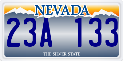 NV license plate 23A133