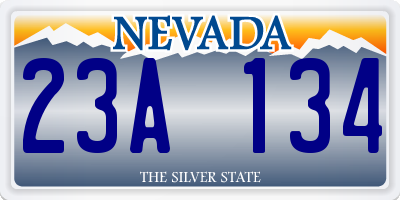 NV license plate 23A134