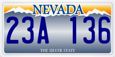 NV license plate 23A136