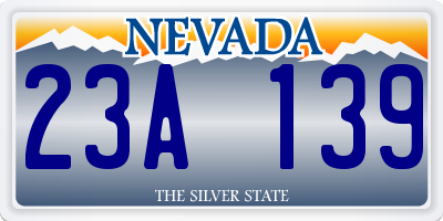 NV license plate 23A139
