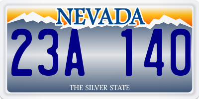 NV license plate 23A140
