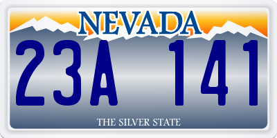NV license plate 23A141