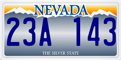 NV license plate 23A143