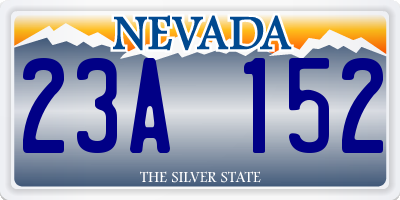 NV license plate 23A152