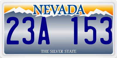 NV license plate 23A153