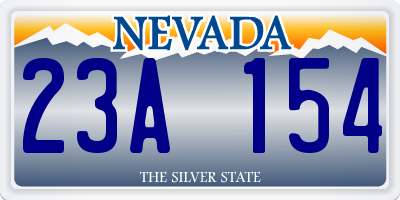NV license plate 23A154