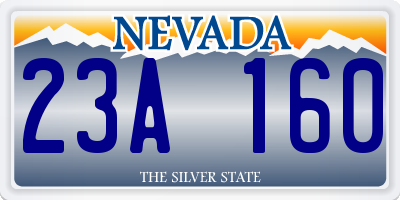 NV license plate 23A160