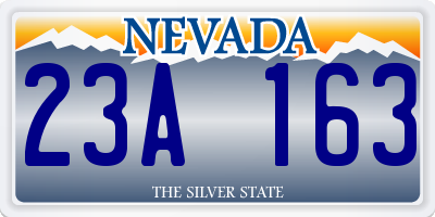 NV license plate 23A163