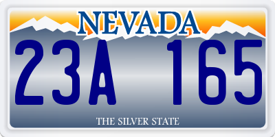 NV license plate 23A165