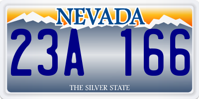 NV license plate 23A166
