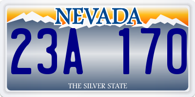 NV license plate 23A170