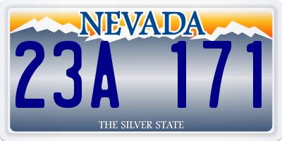 NV license plate 23A171