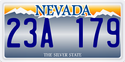 NV license plate 23A179