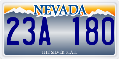 NV license plate 23A180