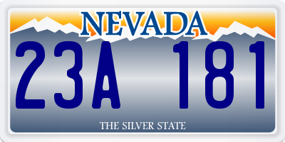 NV license plate 23A181