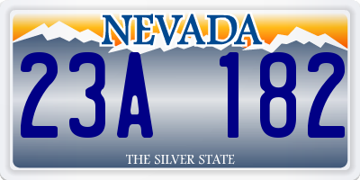 NV license plate 23A182