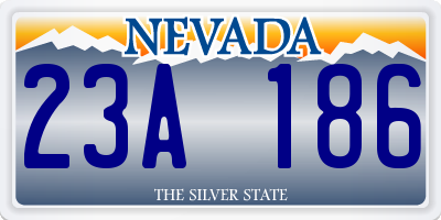 NV license plate 23A186