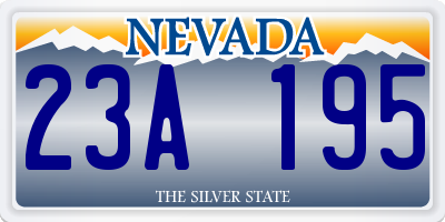 NV license plate 23A195