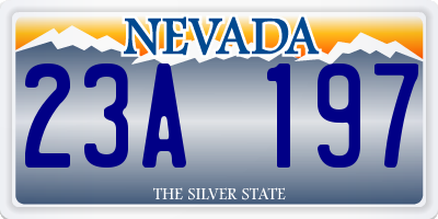 NV license plate 23A197