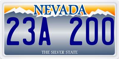 NV license plate 23A200