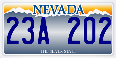 NV license plate 23A202