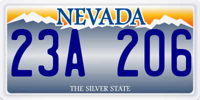 NV license plate 23A206
