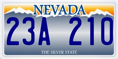 NV license plate 23A210