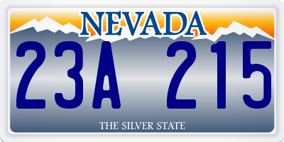 NV license plate 23A215